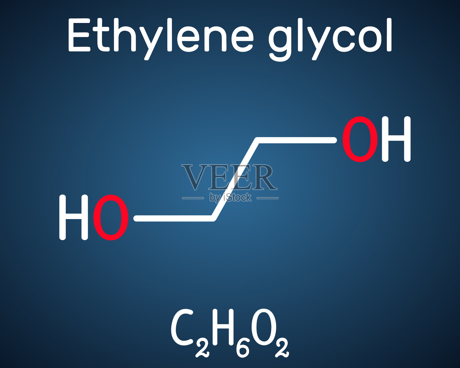 乙二醇二醇分子它是用的插画图片素材