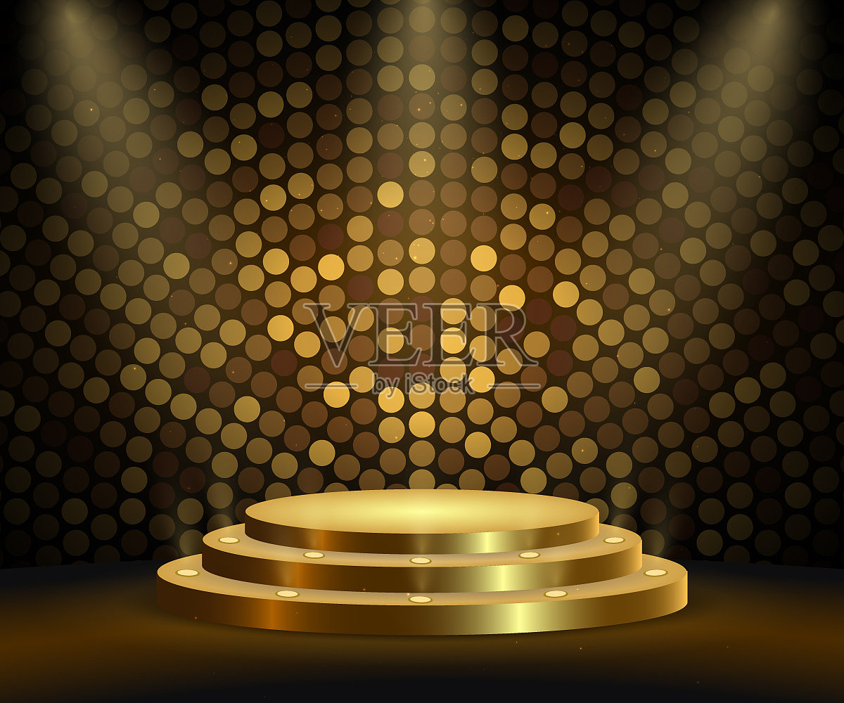 现实的黄金平台插画图片素材