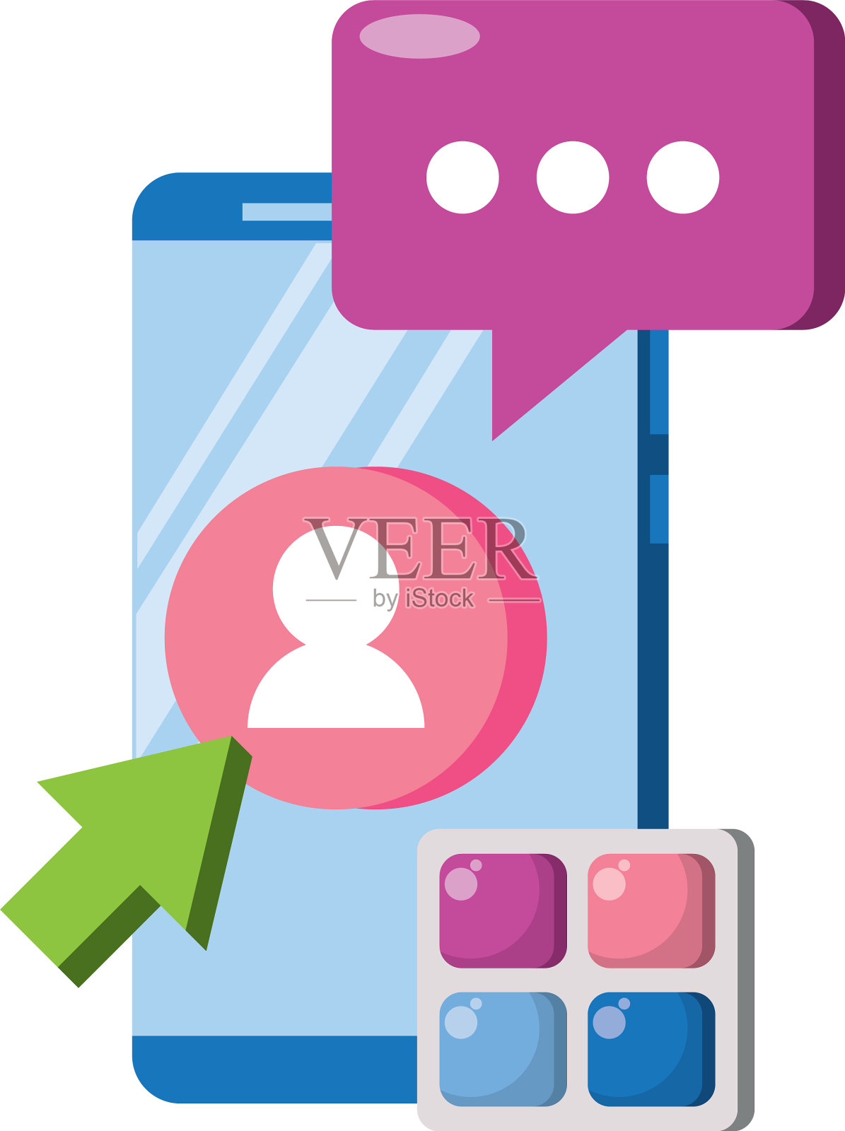 技术网络数字硬件卡通插画图片素材