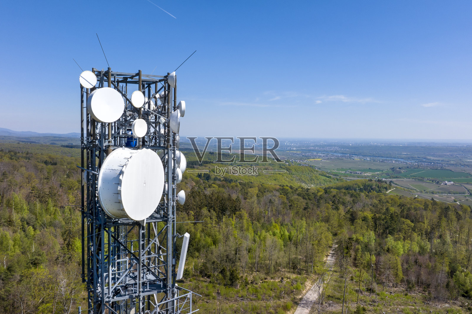 通讯塔鸟瞰图照片摄影图片