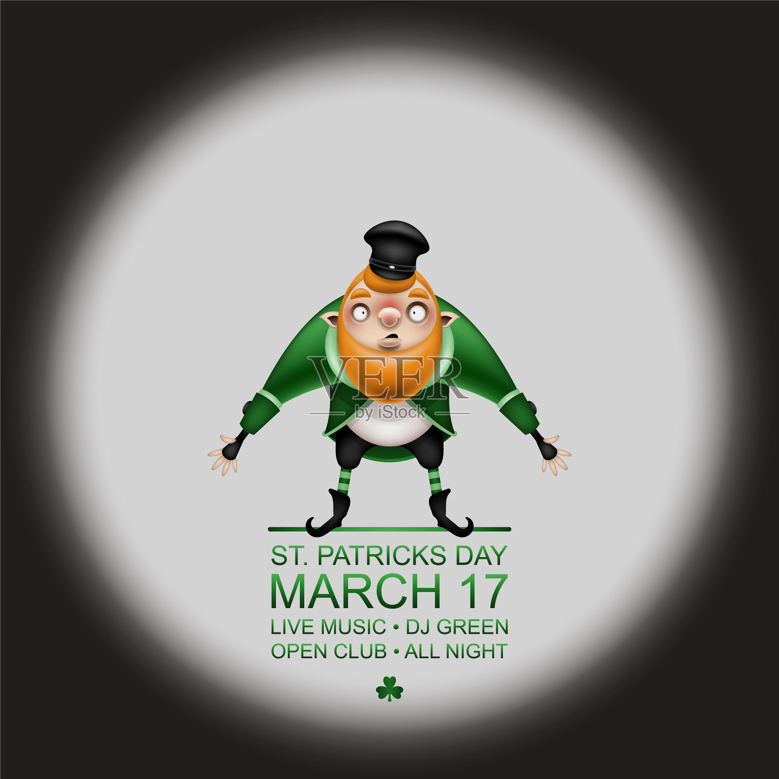 派翠克派对和地精的邀请函设计模板素材