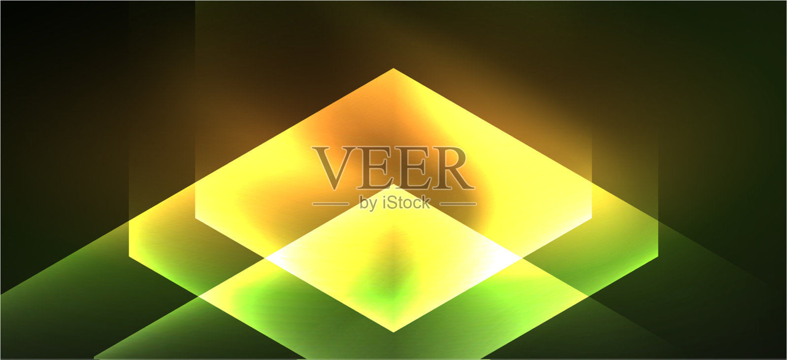 复古全息发光霓虹灯颜色伟大插画图片素材