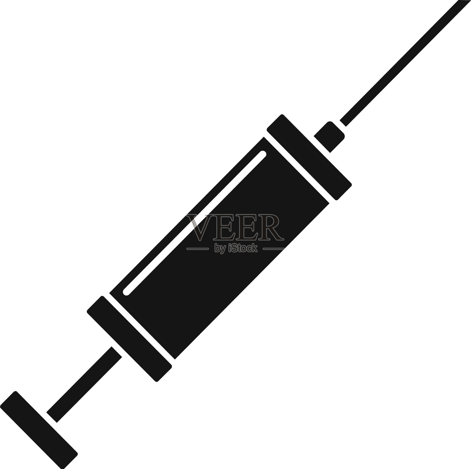 医用注射器图标样式简单设计元素图片