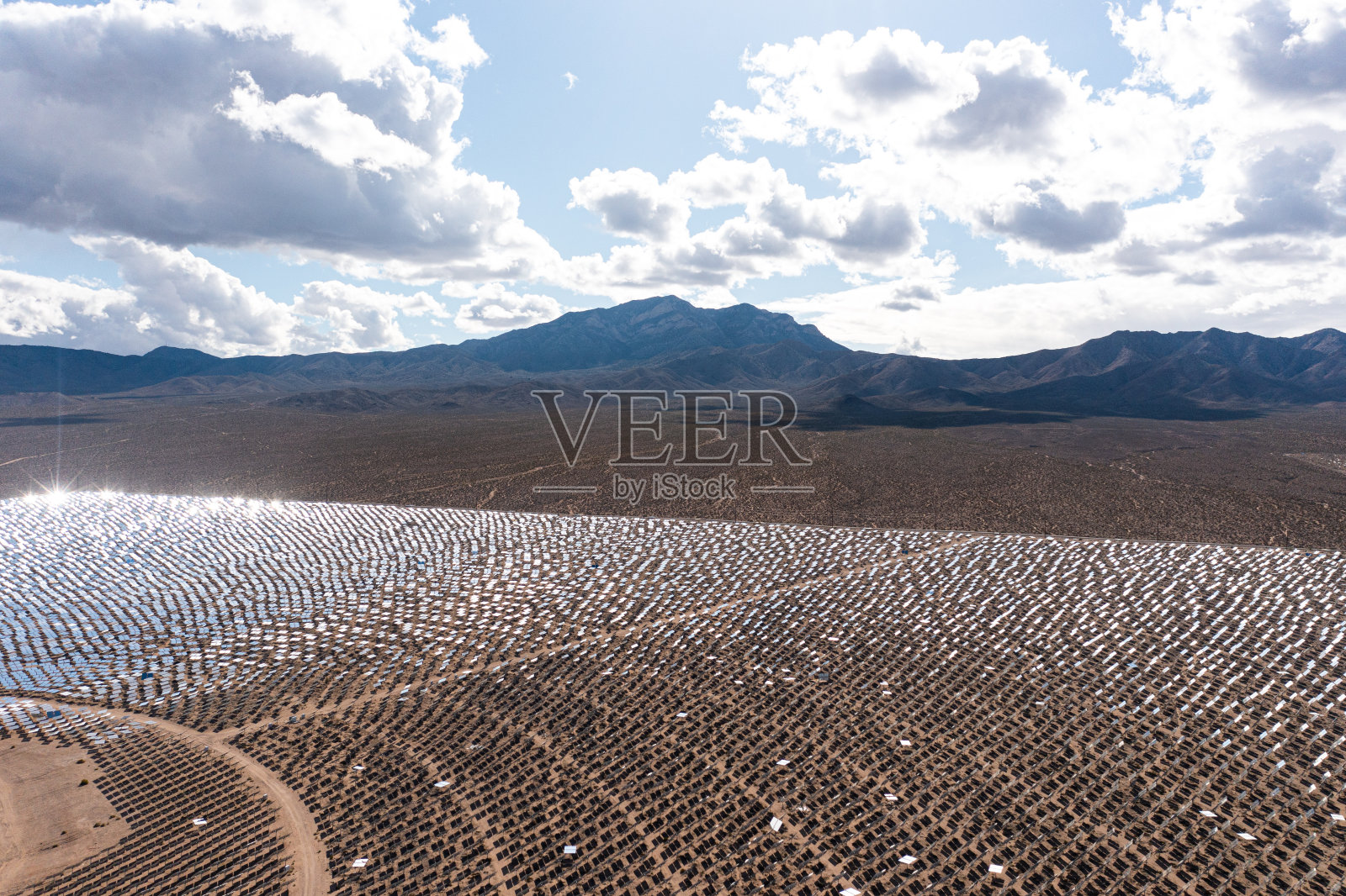 艾文帕太阳能热电厂天线照片摄影图片