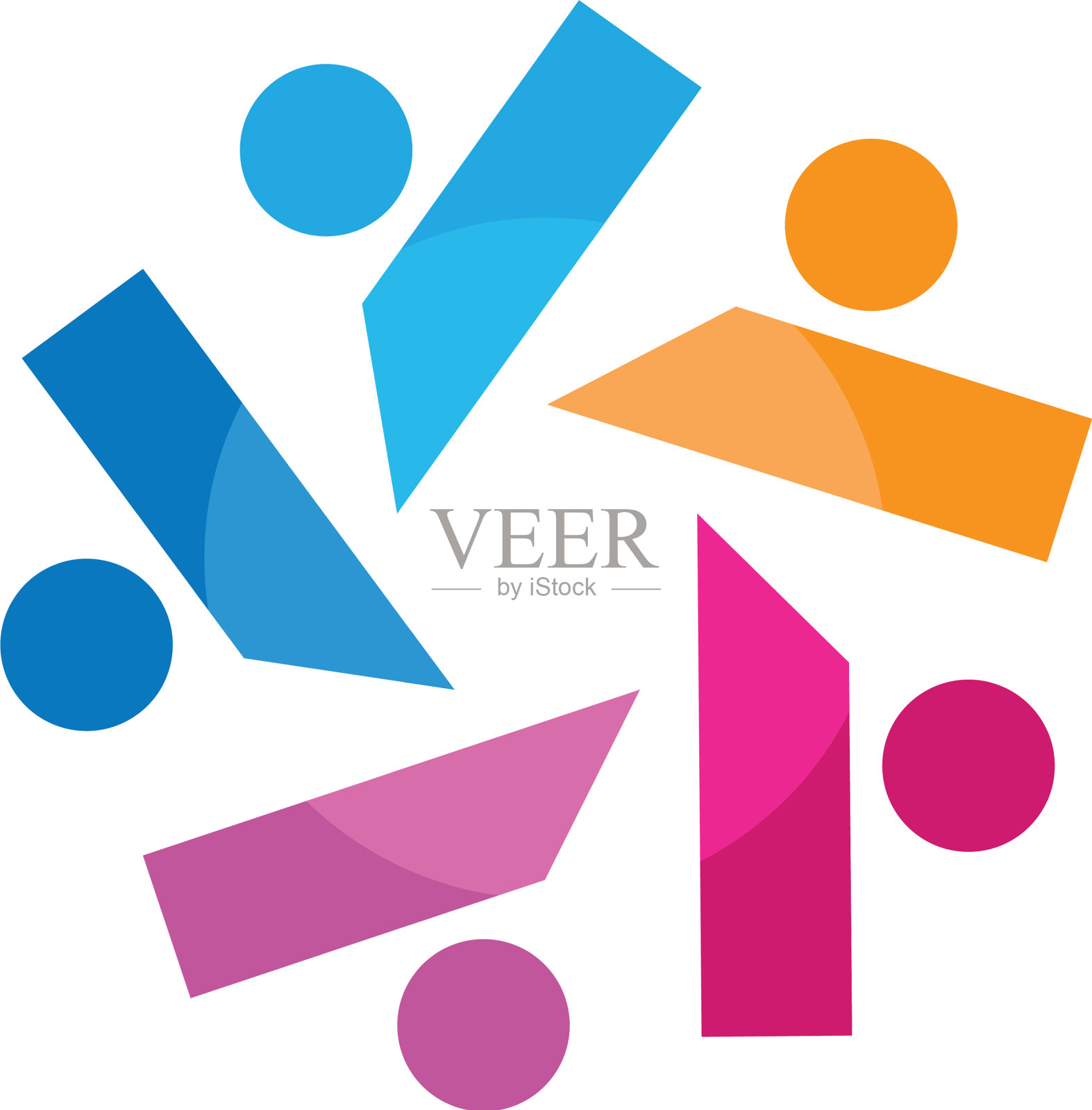 采用和社区护理标志模板图标素材