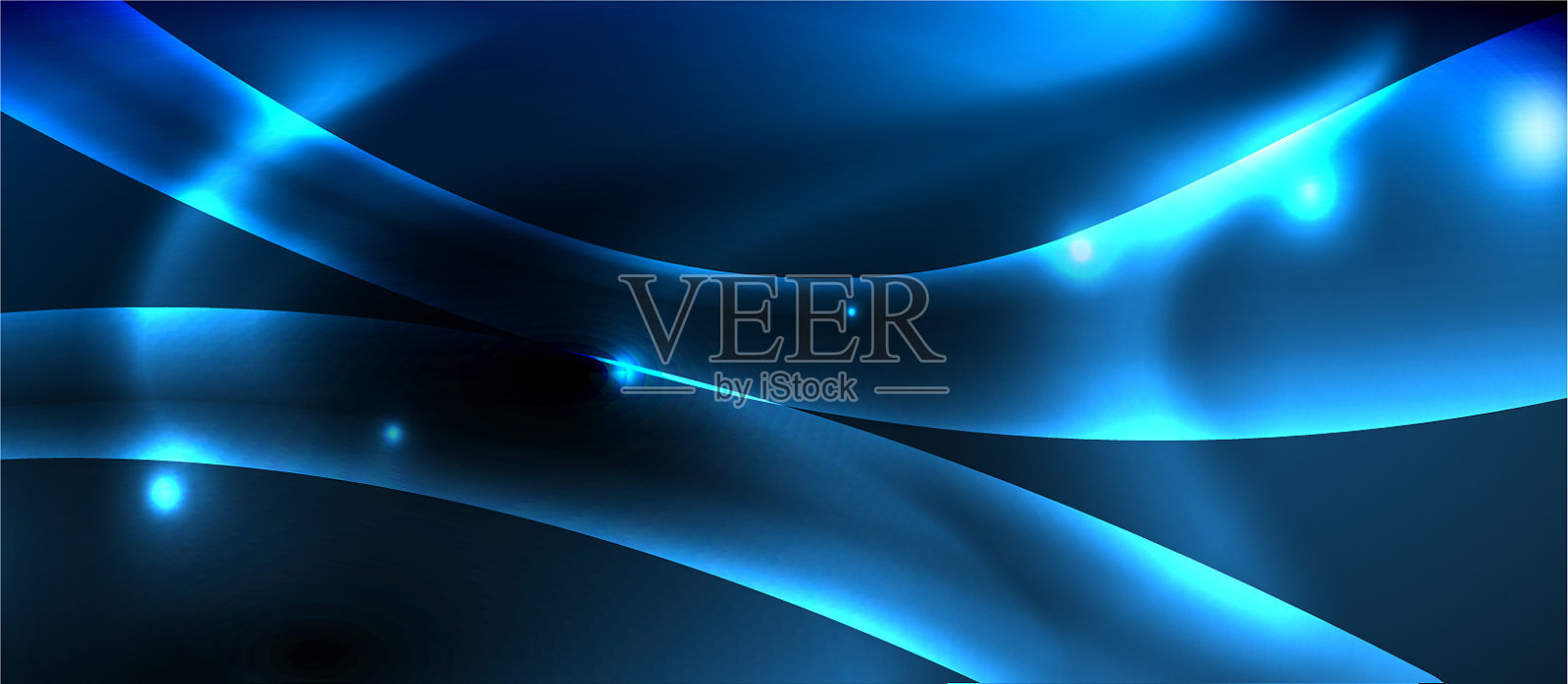 深色背景与霓虹灯颜色波插画图片素材