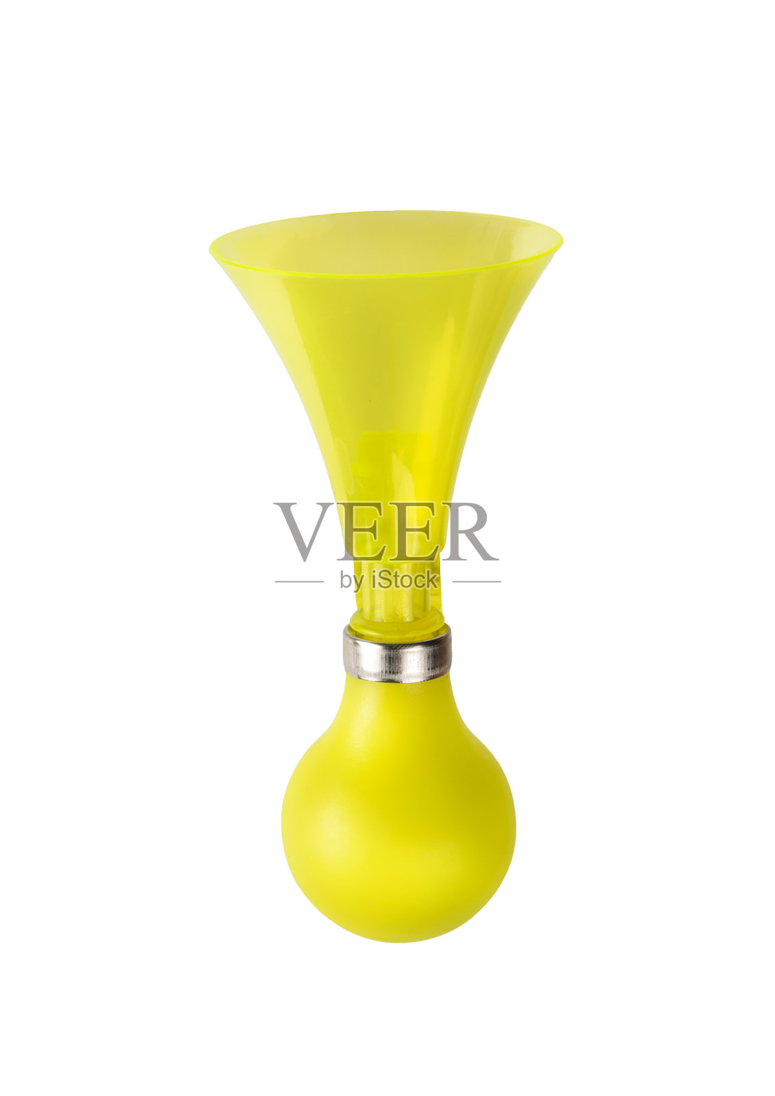 黄色复古自行车信号孤立在白色背景。照片摄影图片