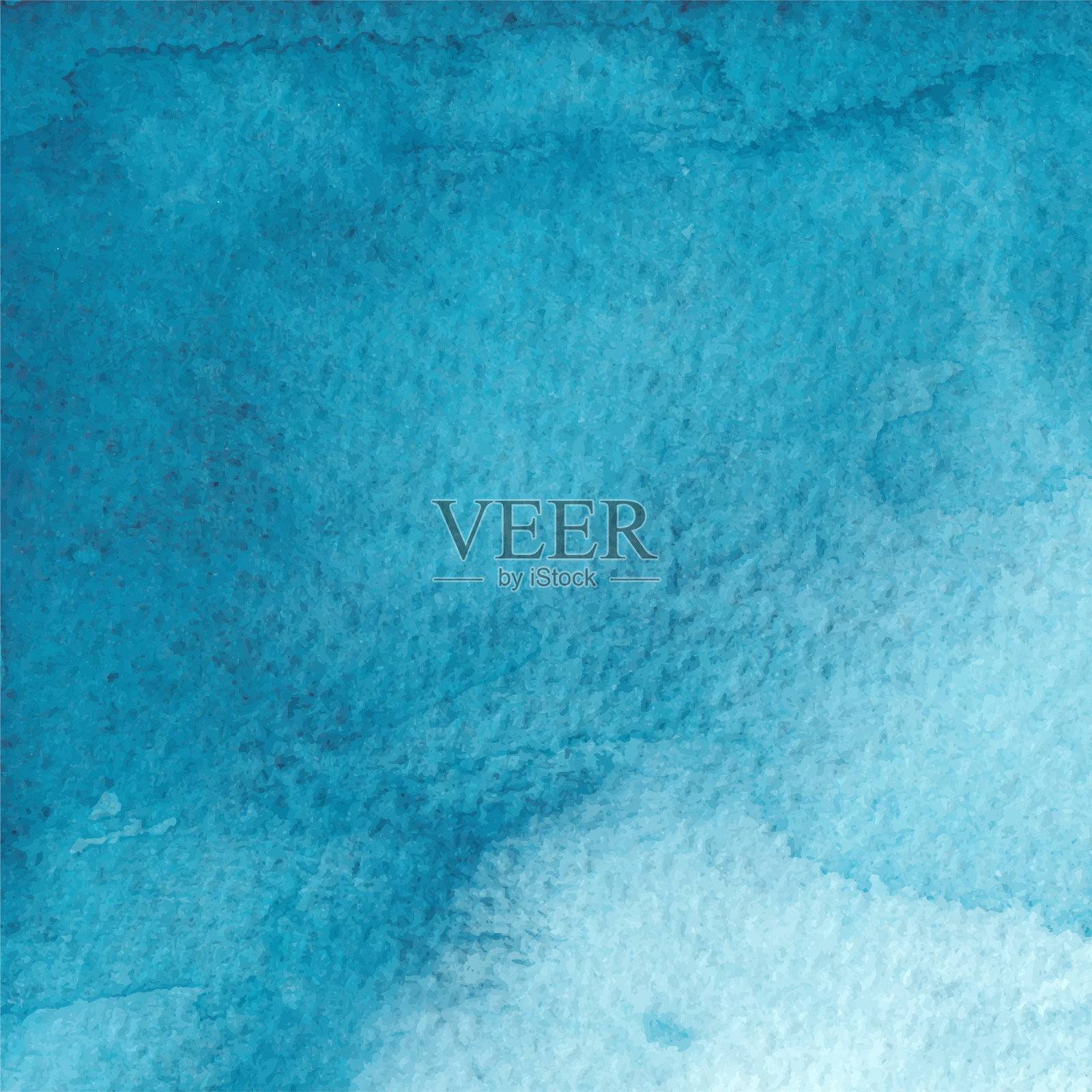 手绘水彩洗充满活力的蓝色油漆背景插画图片素材