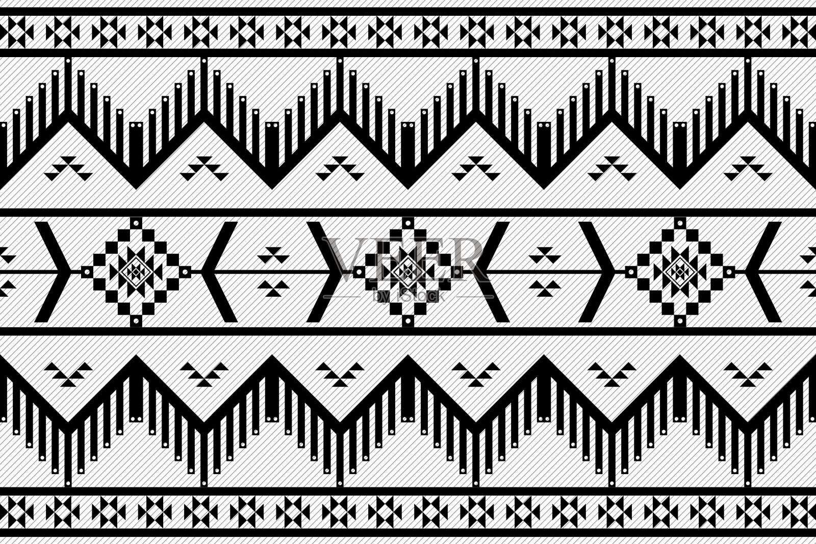 几何民族东方无缝图案的传统设计为背景插画图片素材