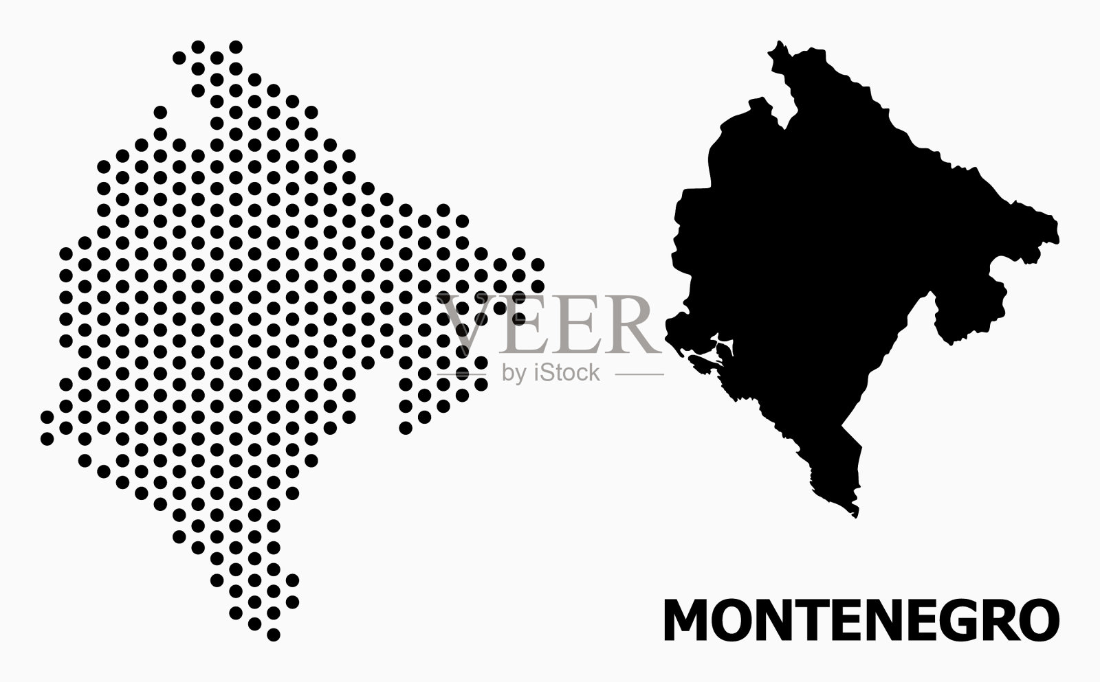 黑山星罗棋布地图插画图片素材