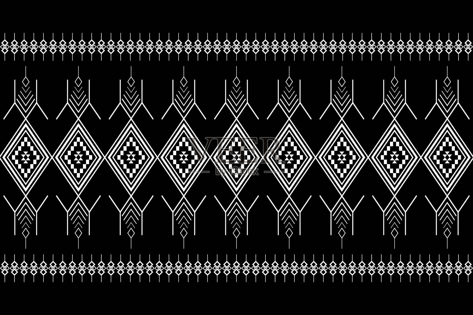 几何民族东方无缝图案的传统设计为背景插画图片素材