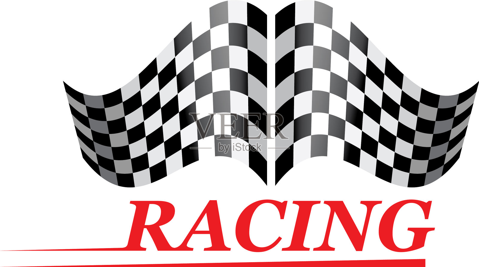 赛车旗图标汽车设计元素图片