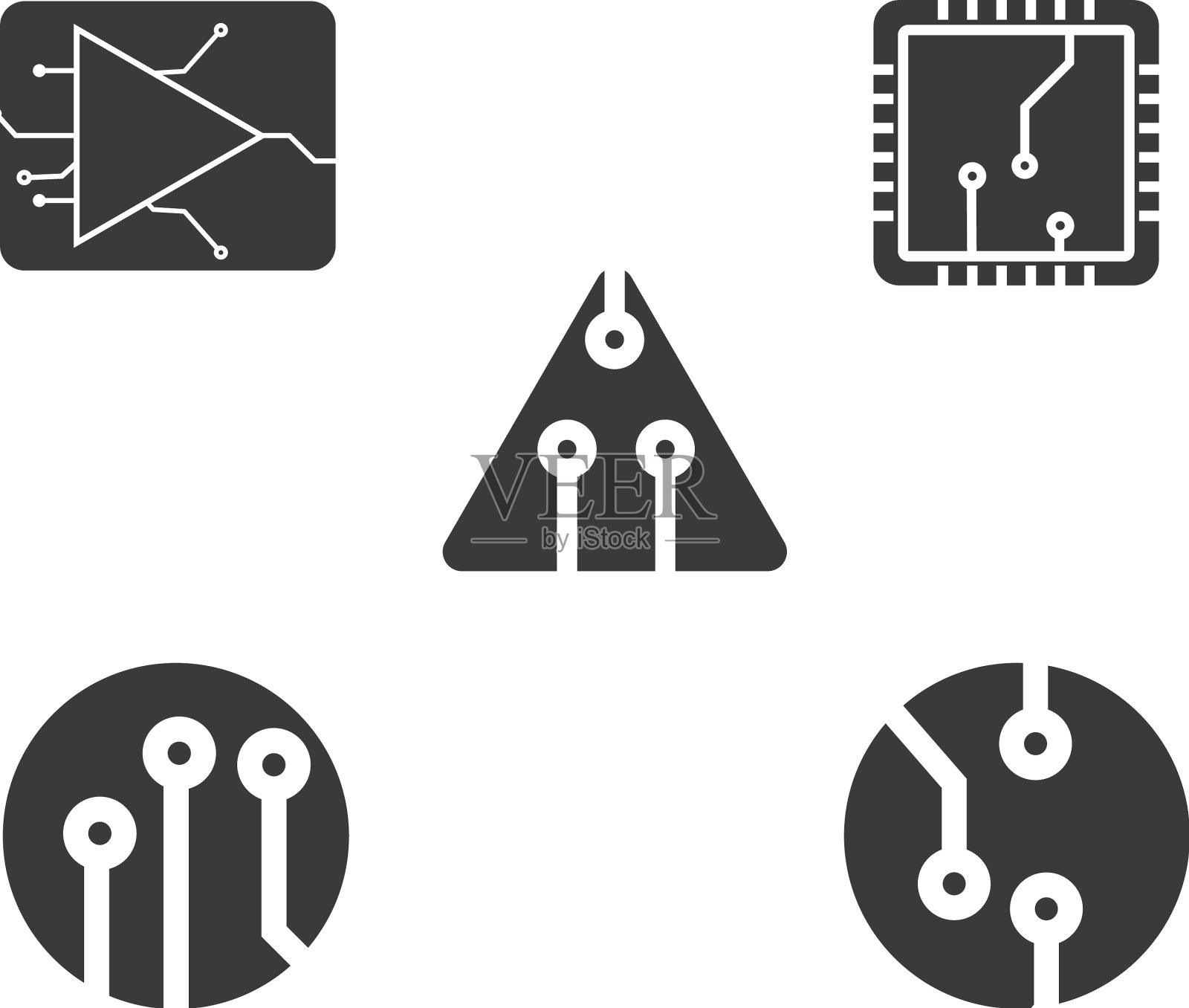 电路板线芯片图标标志图标素材