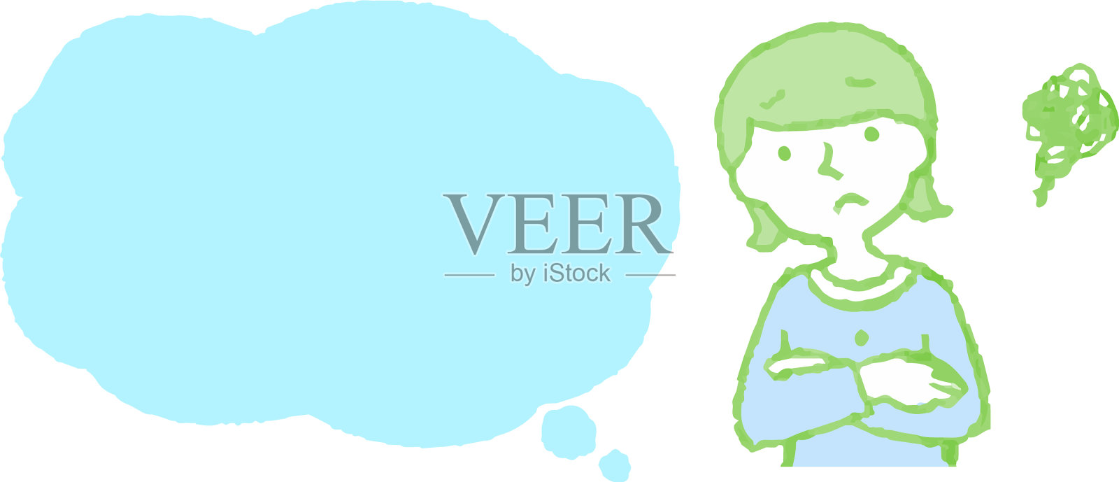 上身女人穿着裙子的脸和姿势插画图片素材