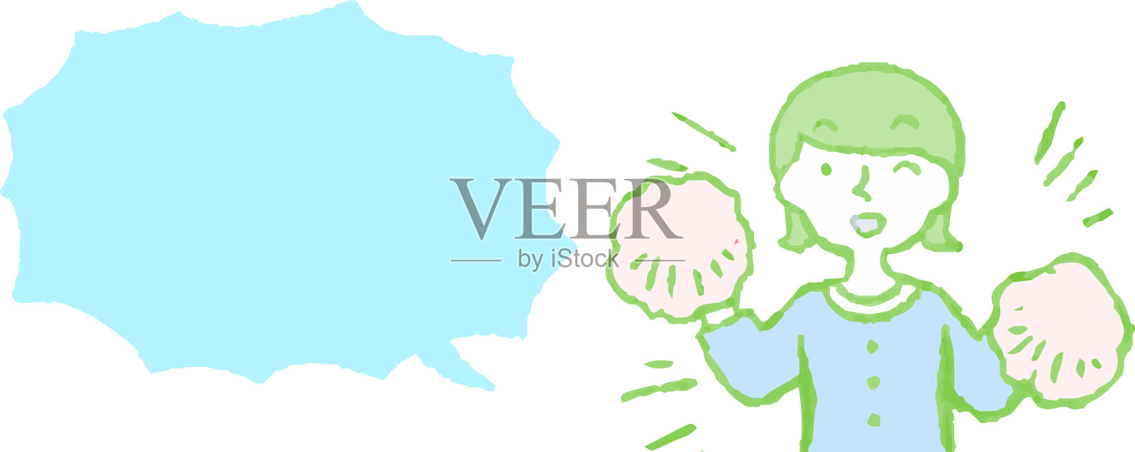 上身女人穿着裙子的脸和姿势设计元素图片