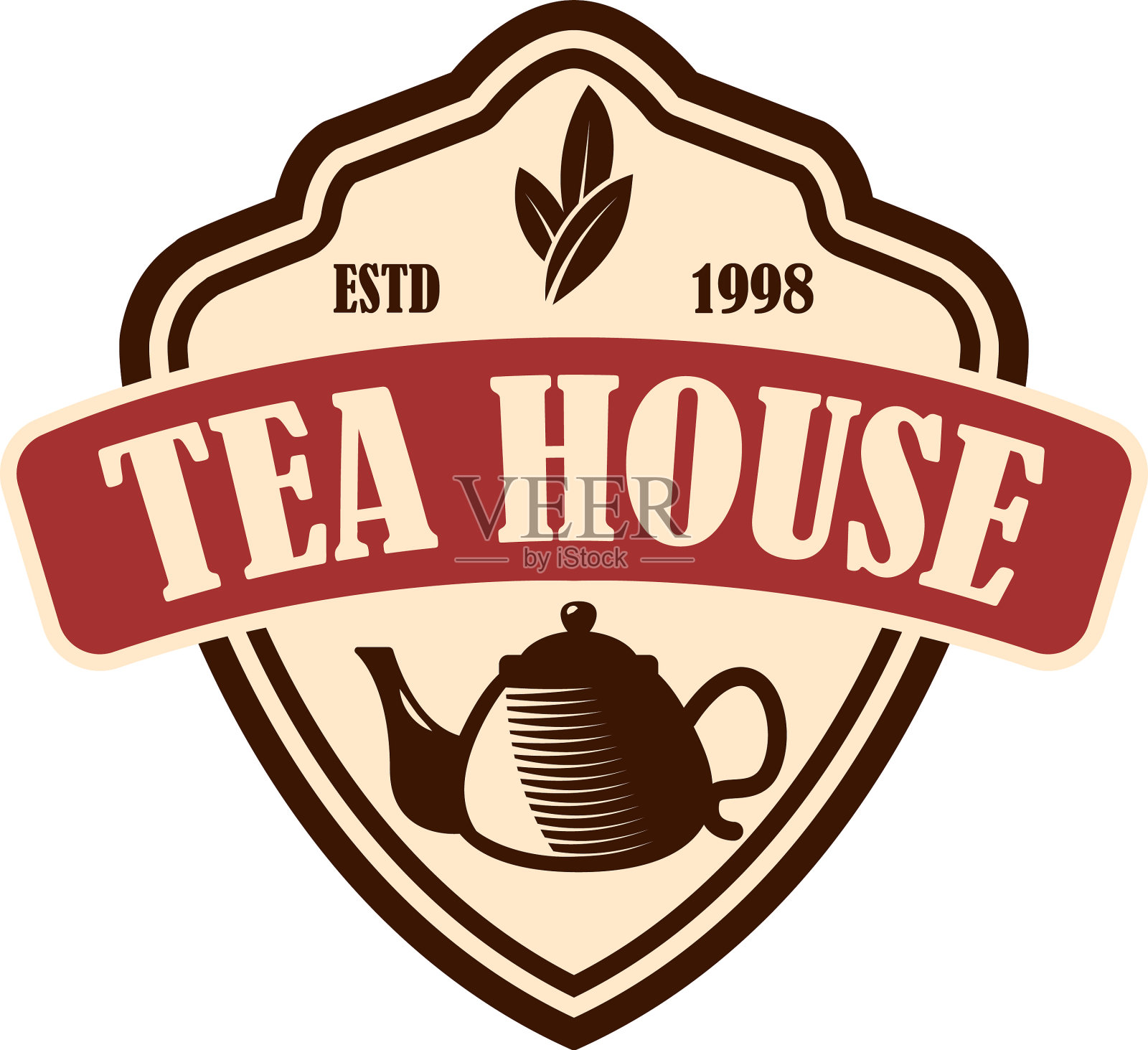 茶店徽标模板设计元素为徽标设计元素图片