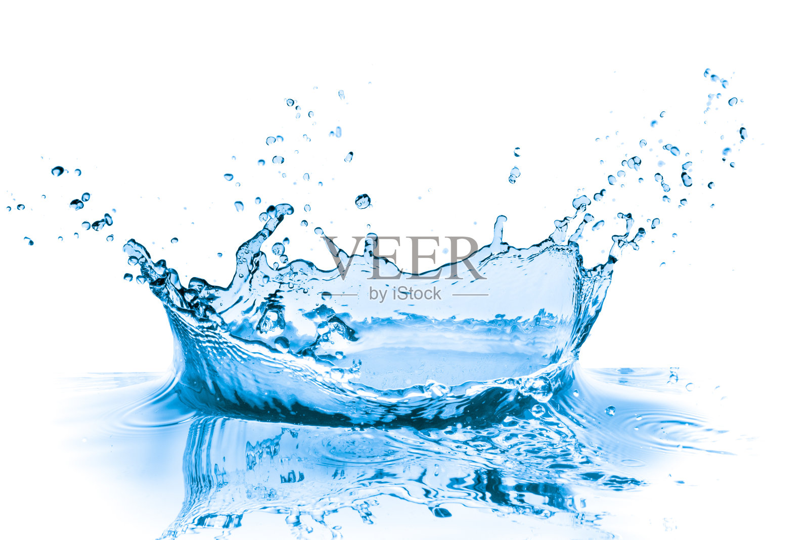 蓝色的水溅照片摄影图片