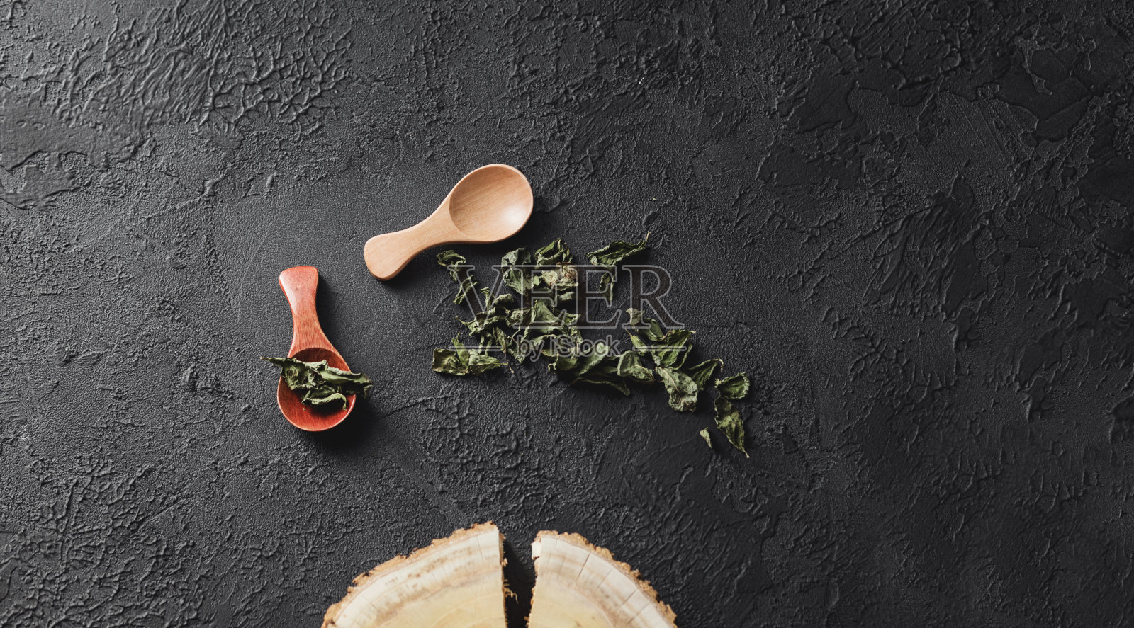 为茶准备的干薄荷照片摄影图片