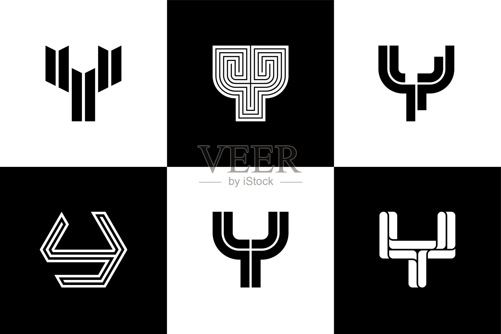 Y字母和标志设计设计元素图片