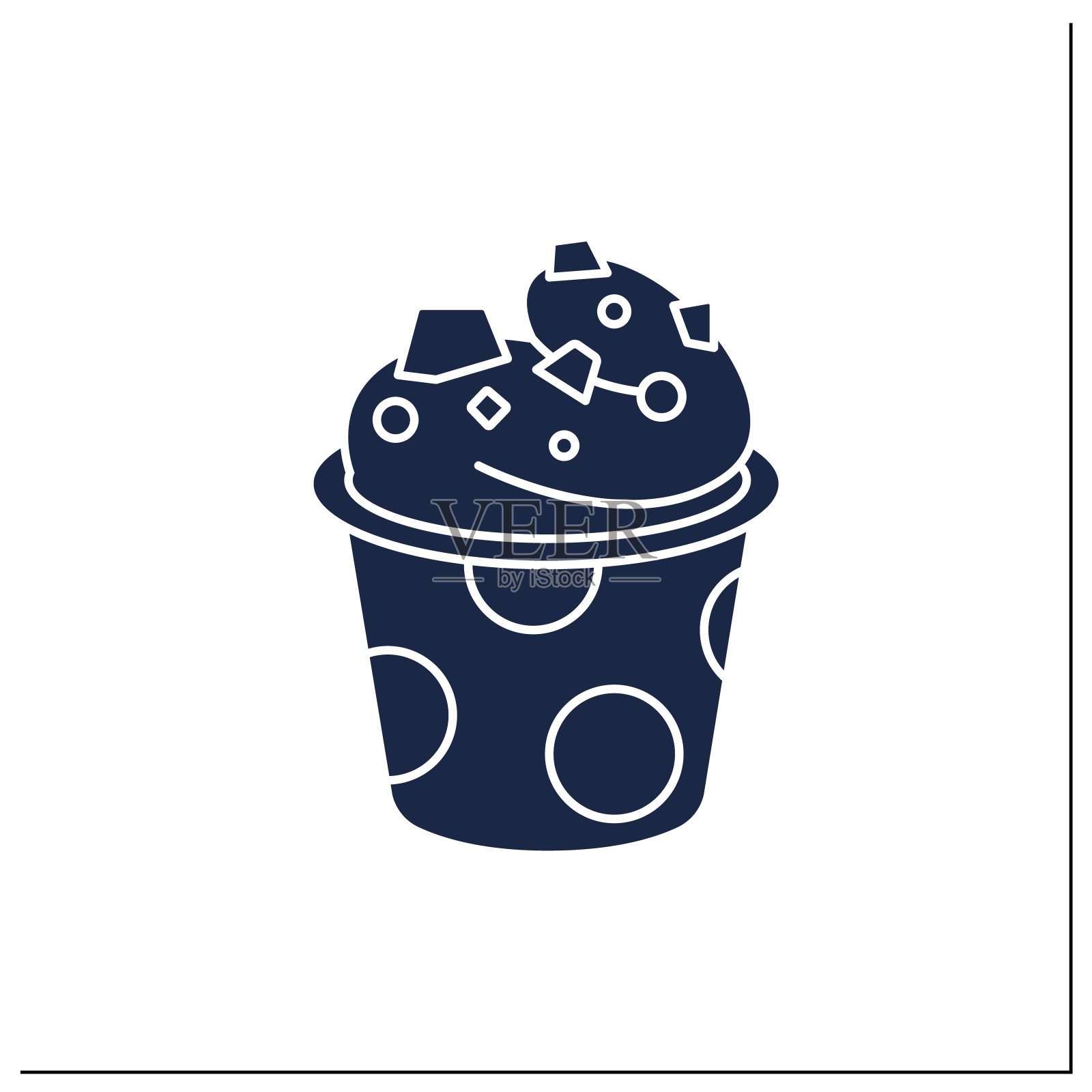 香草冰淇淋字形图标插画图片素材