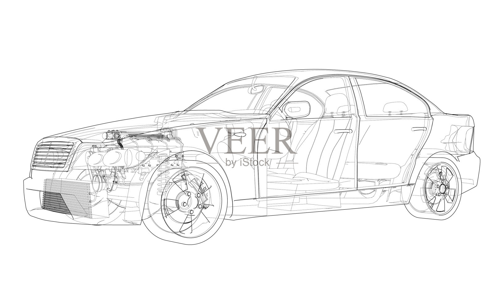 概念车3d渲染设计元素图片