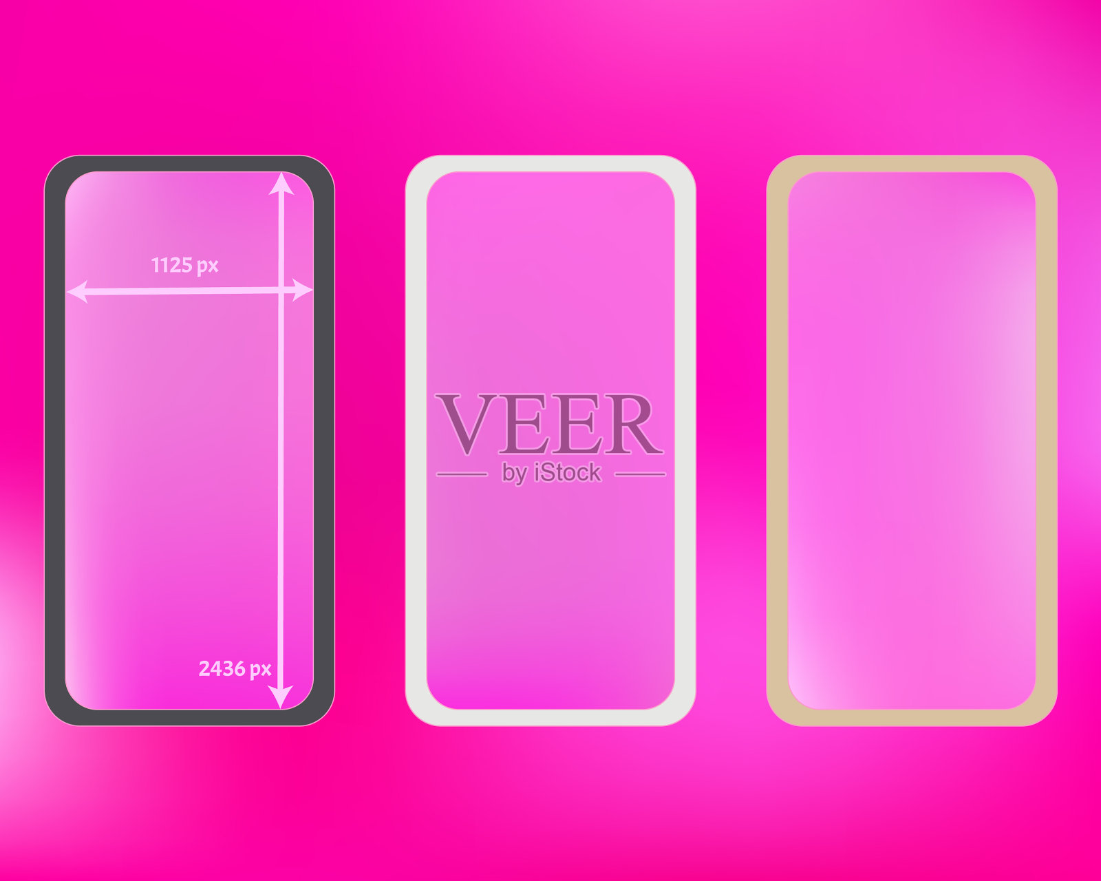 网格粉红色电话背景工具包插画图片素材