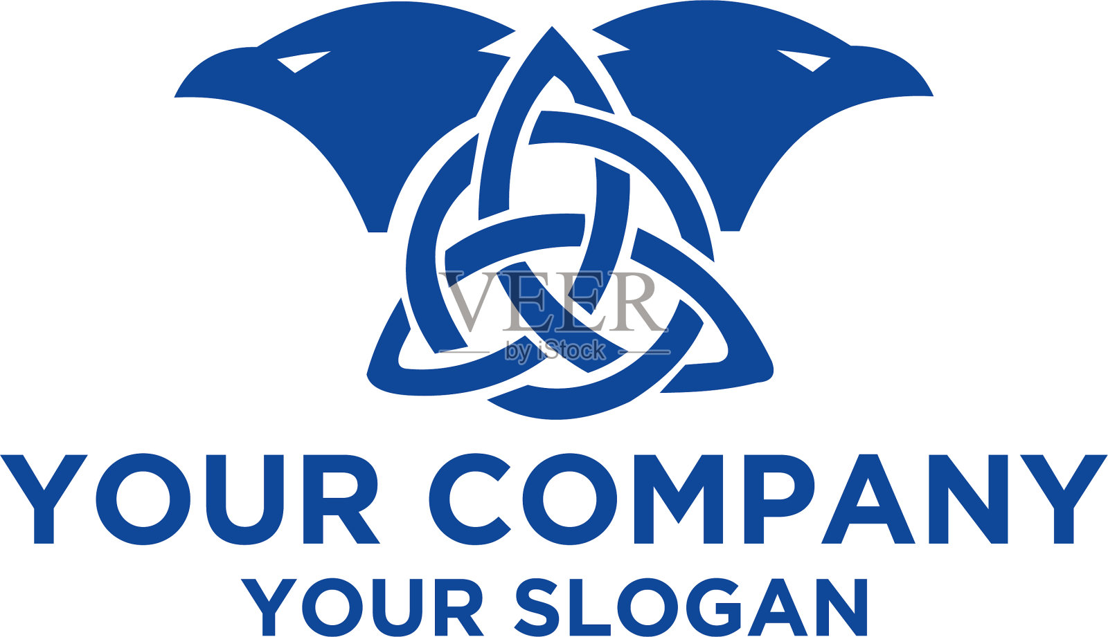 老鹰凯尔特标志设计插画图片素材