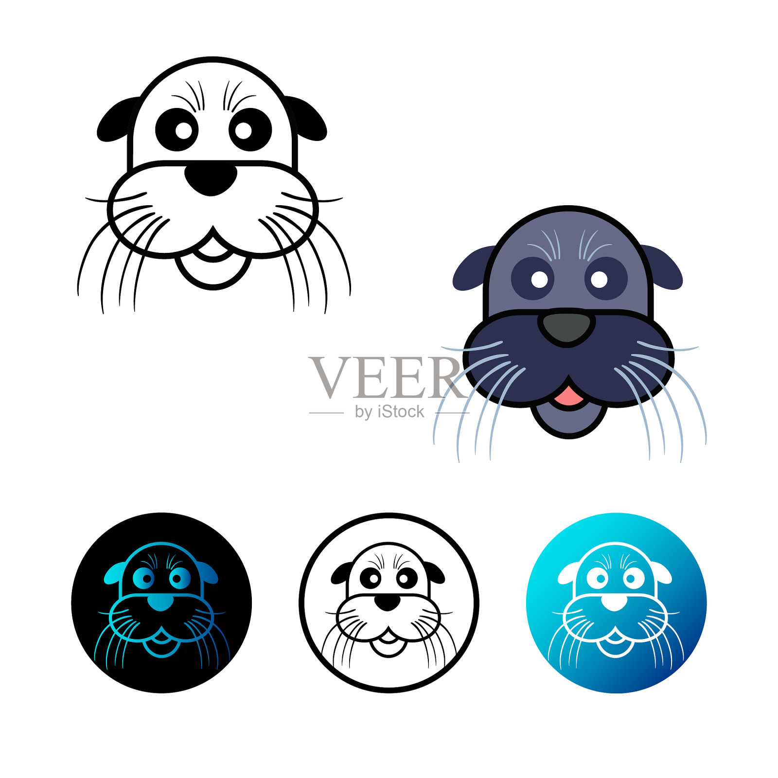 平海狮头图标插图插画图片素材