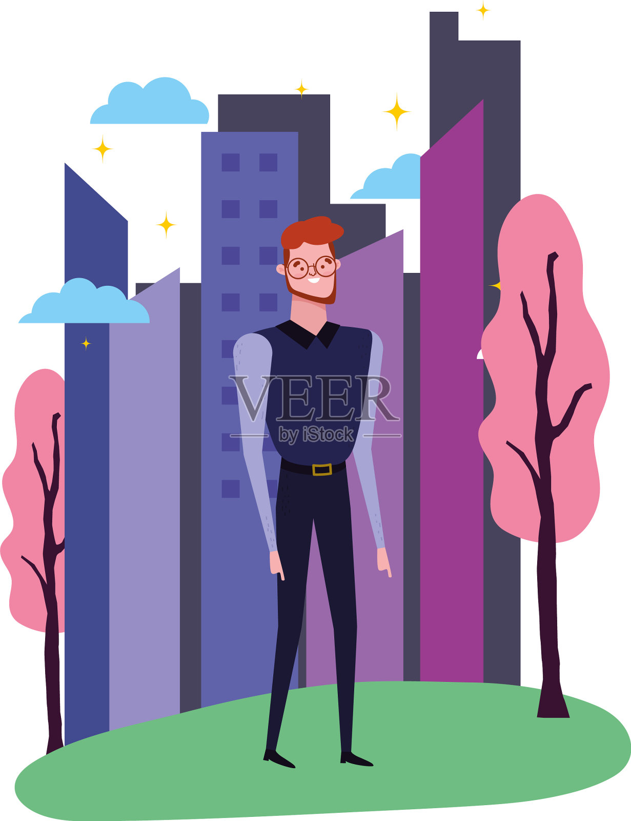 孤立的化身人设计设计元素图片