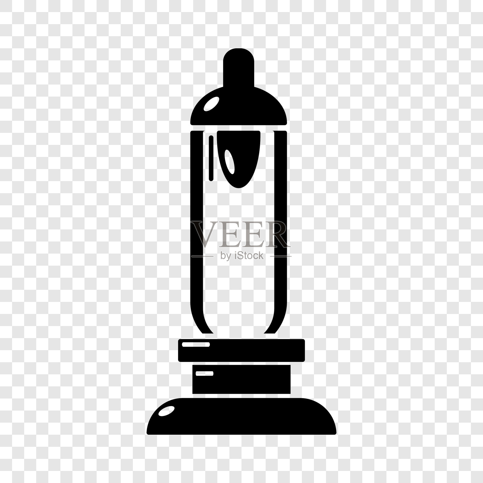 汽车蜡烛图标简单的黑色风格图标素材