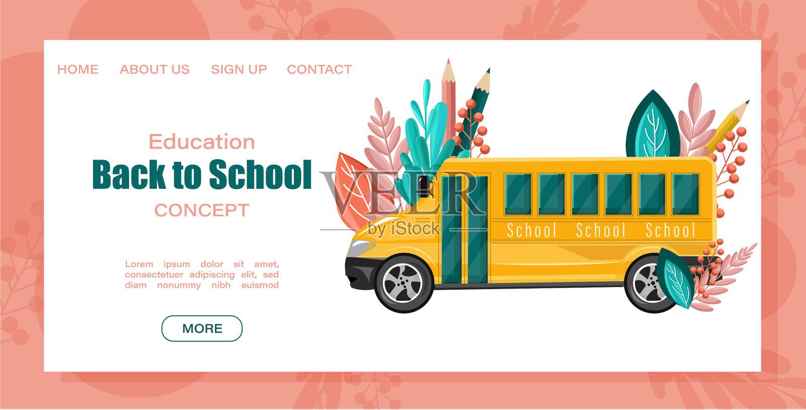 返校巴士海报秋秋大甩卖设计模板素材