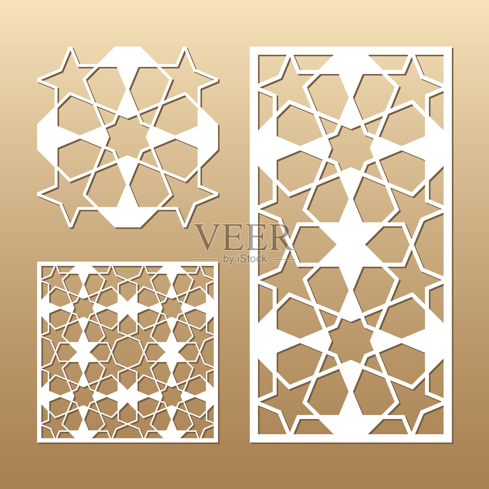 激光切割面板插画图片素材