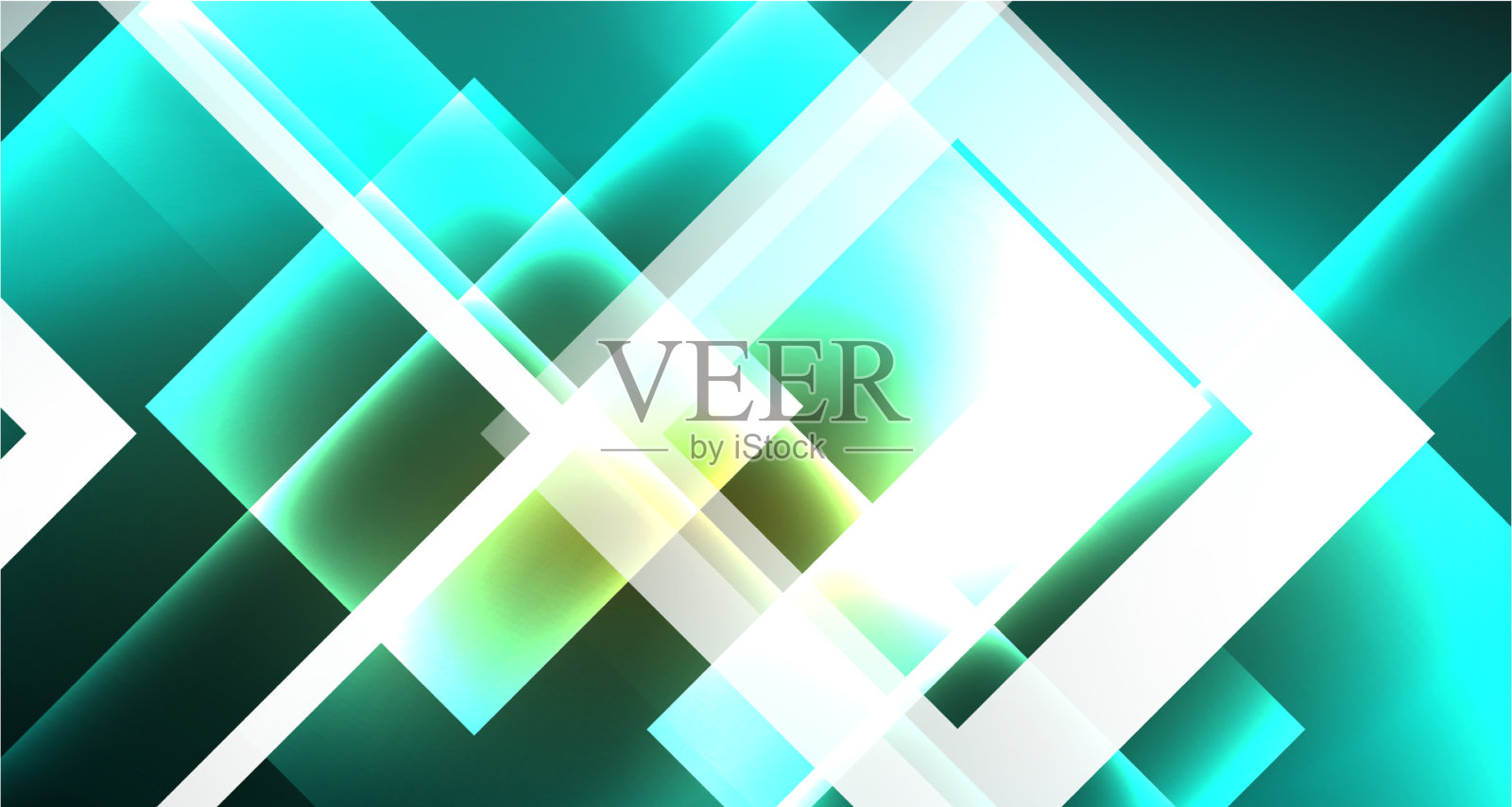 闪亮的霓虹灯设计方形抽象背景插画图片素材