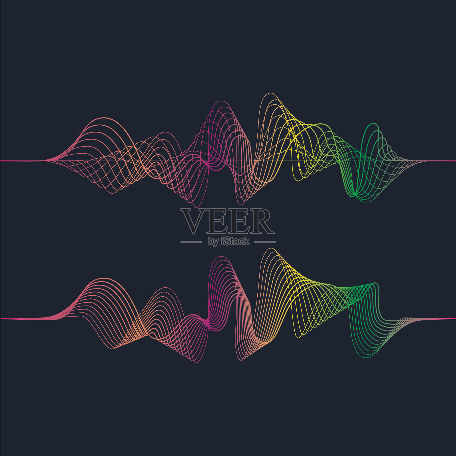 声波插画图片素材