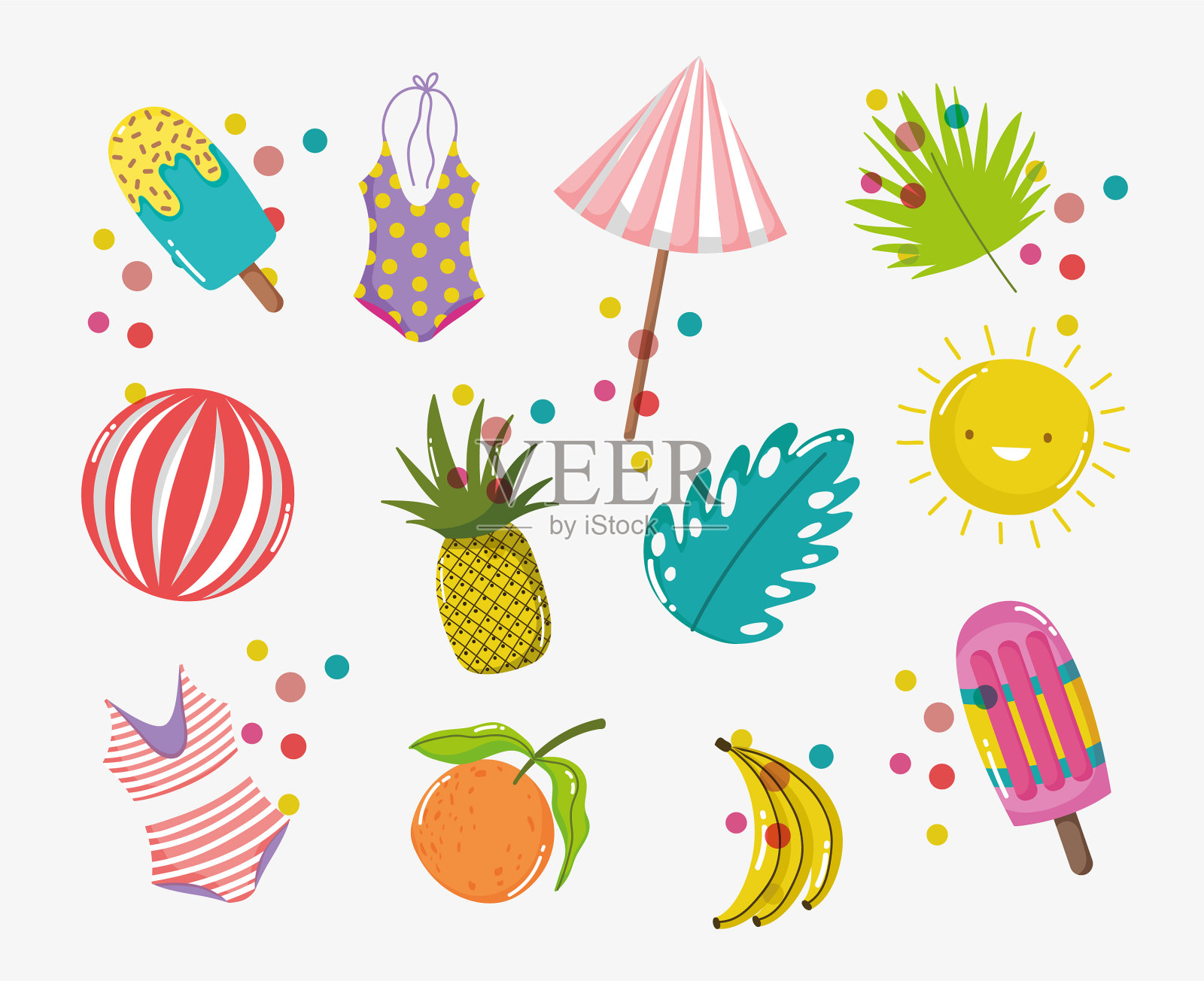 你好，暑假的东西设计设计模板素材