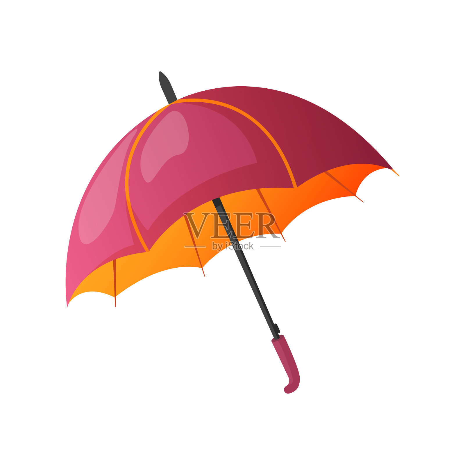 秋伞配件孤立在白色上设计元素图片