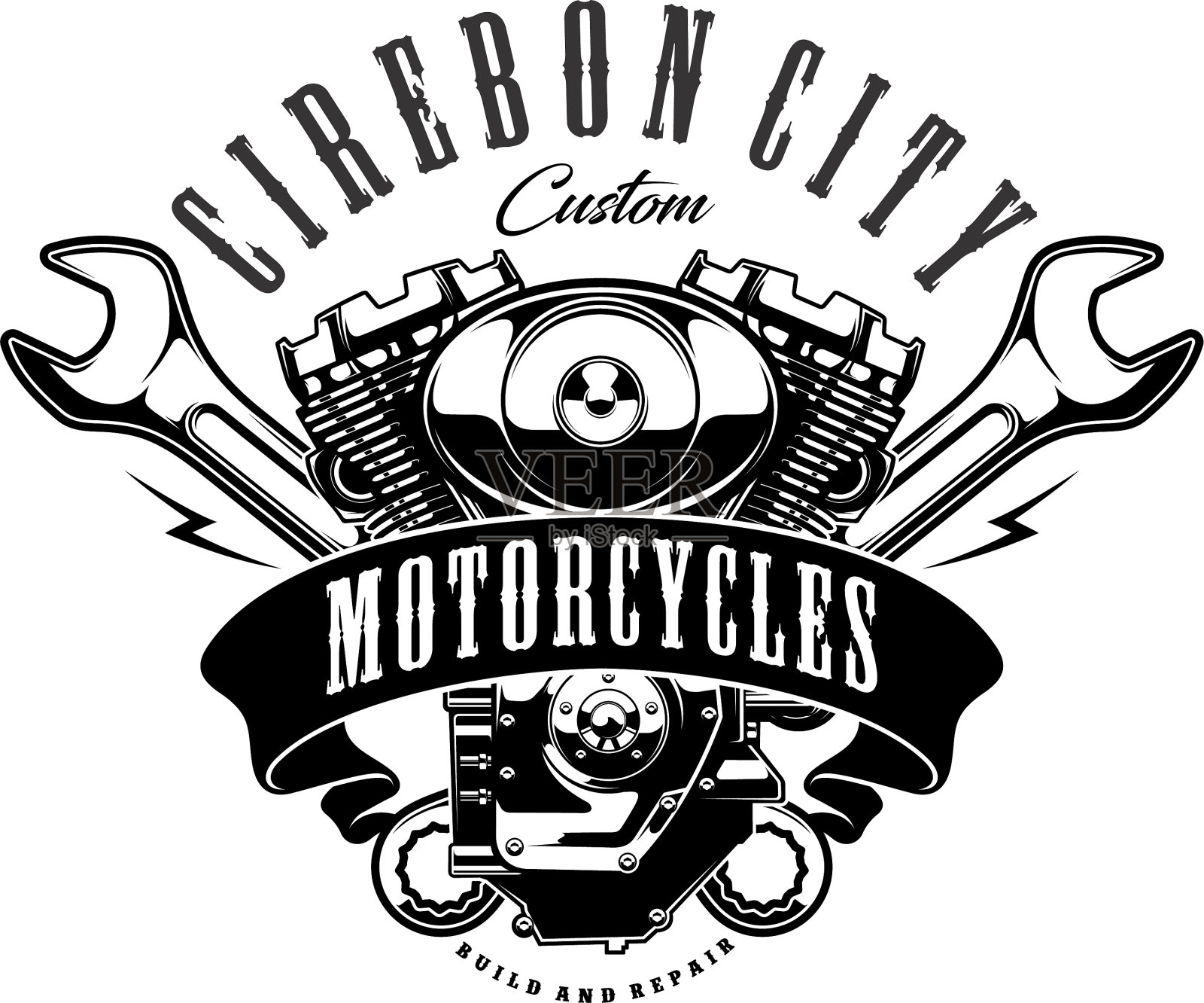 摩托车的标志设计元素图片