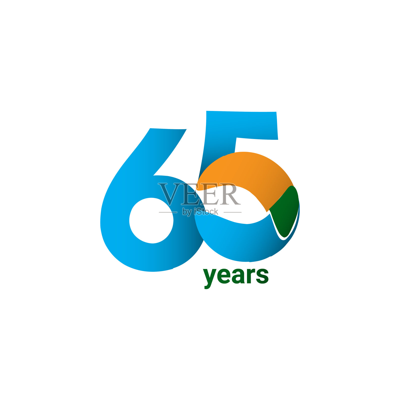 65周年庆祝矢量模板设计插图插画图片素材