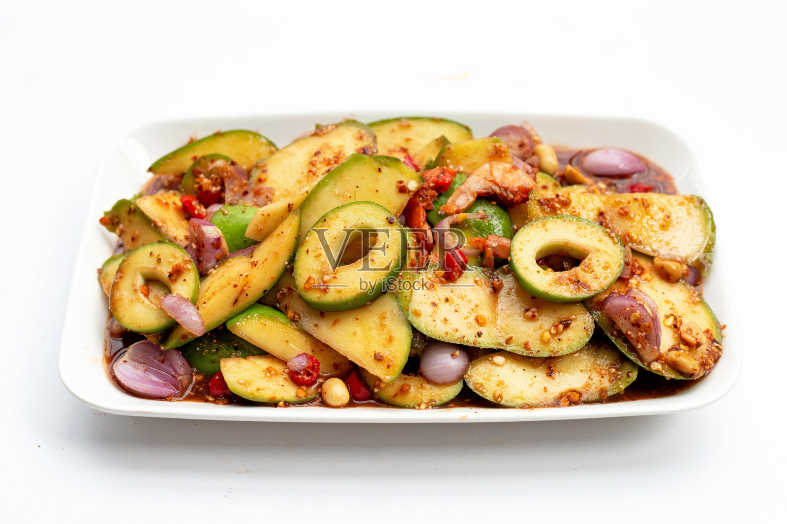 泰式青芒果辣沙拉照片摄影图片