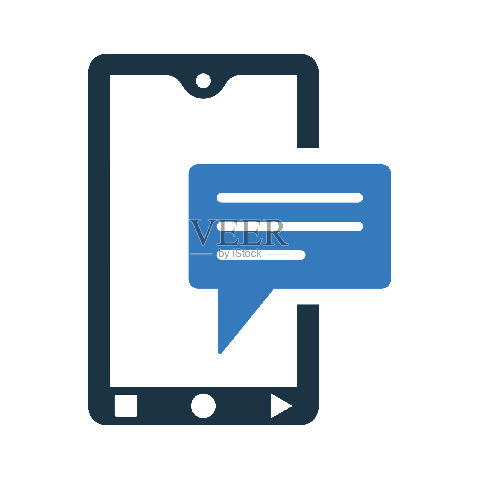 消息，聊天，聊天图标。简单的可编辑矢量设计孤立在白色背景。图标素材