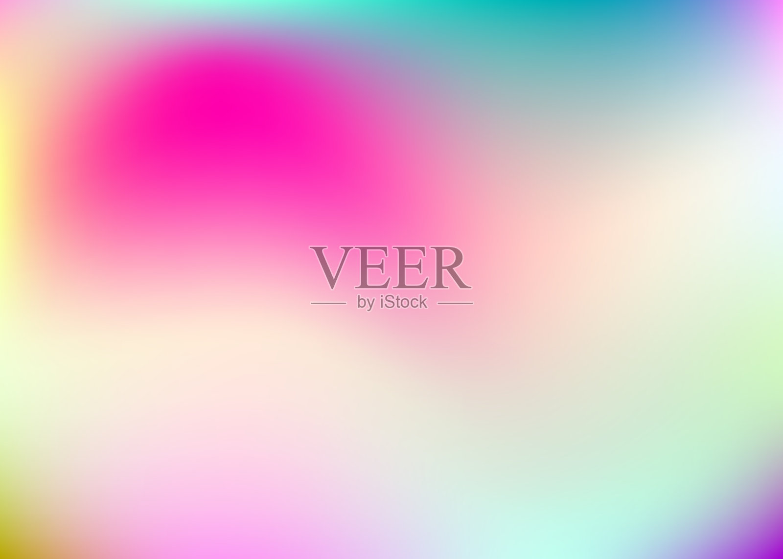 全息梯度。光芒四射的背景。闪亮的向量。全息图的背景。紫色霓虹灯纹理。模糊谱的邀请。充满活力的纸。最小的传单。粉红色的全息梯度插画图片素材