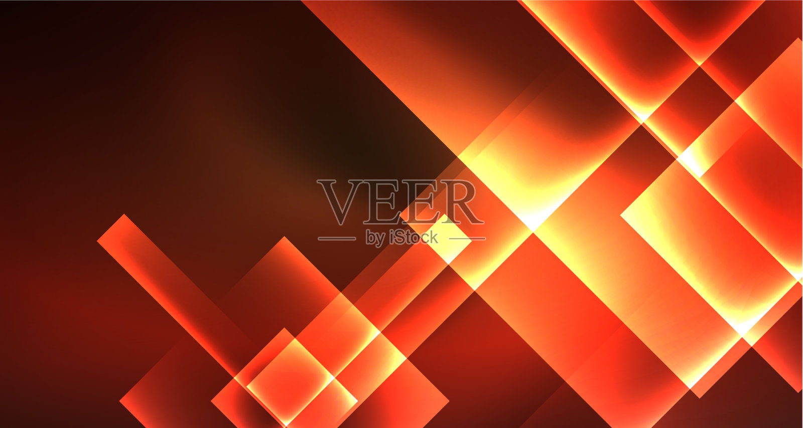 闪亮的霓虹灯设计方形抽象背景插画图片素材