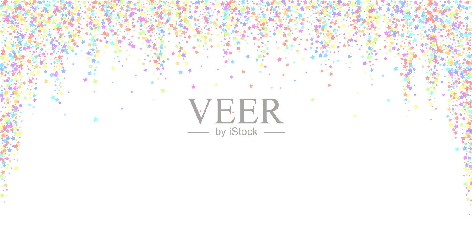 喜庆的彩纸，喜庆的星星，五彩的星星插画图片素材