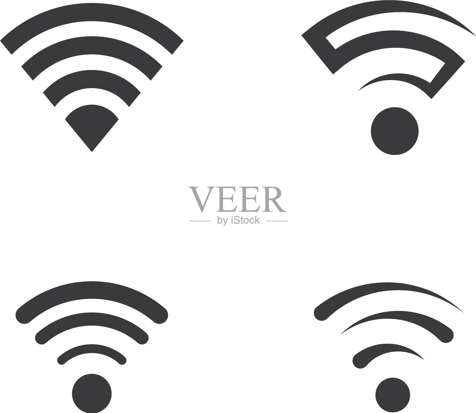 wi - fi信号设计插画图片素材