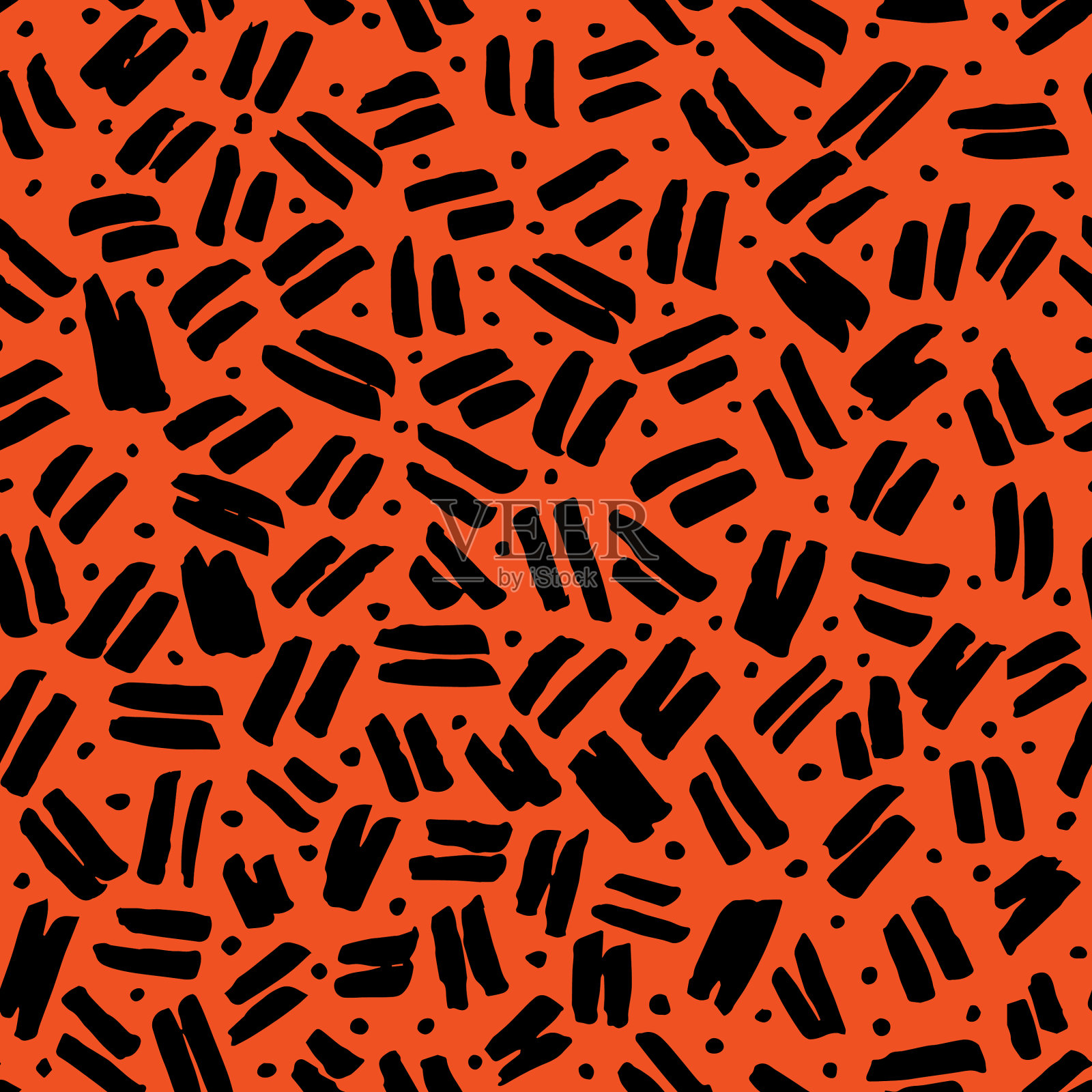 抽象无缝图案笔触插画图片素材