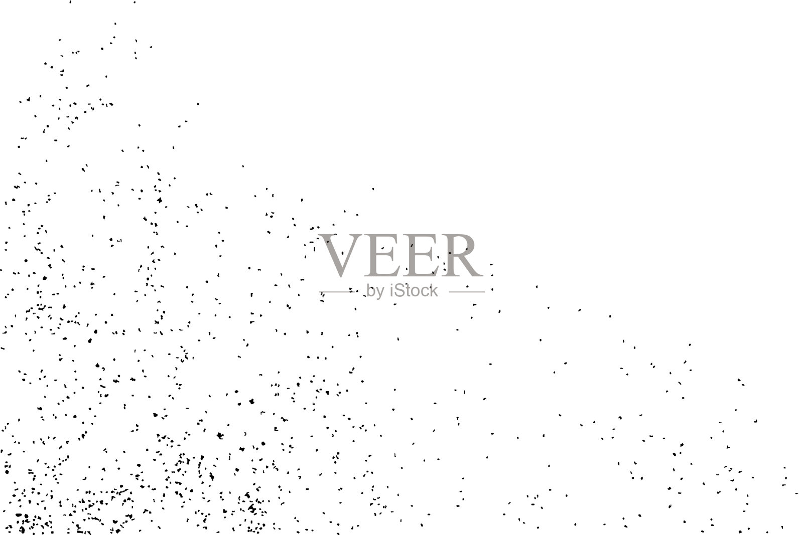 白色上孤立的黑色颗粒状纹理插画图片素材