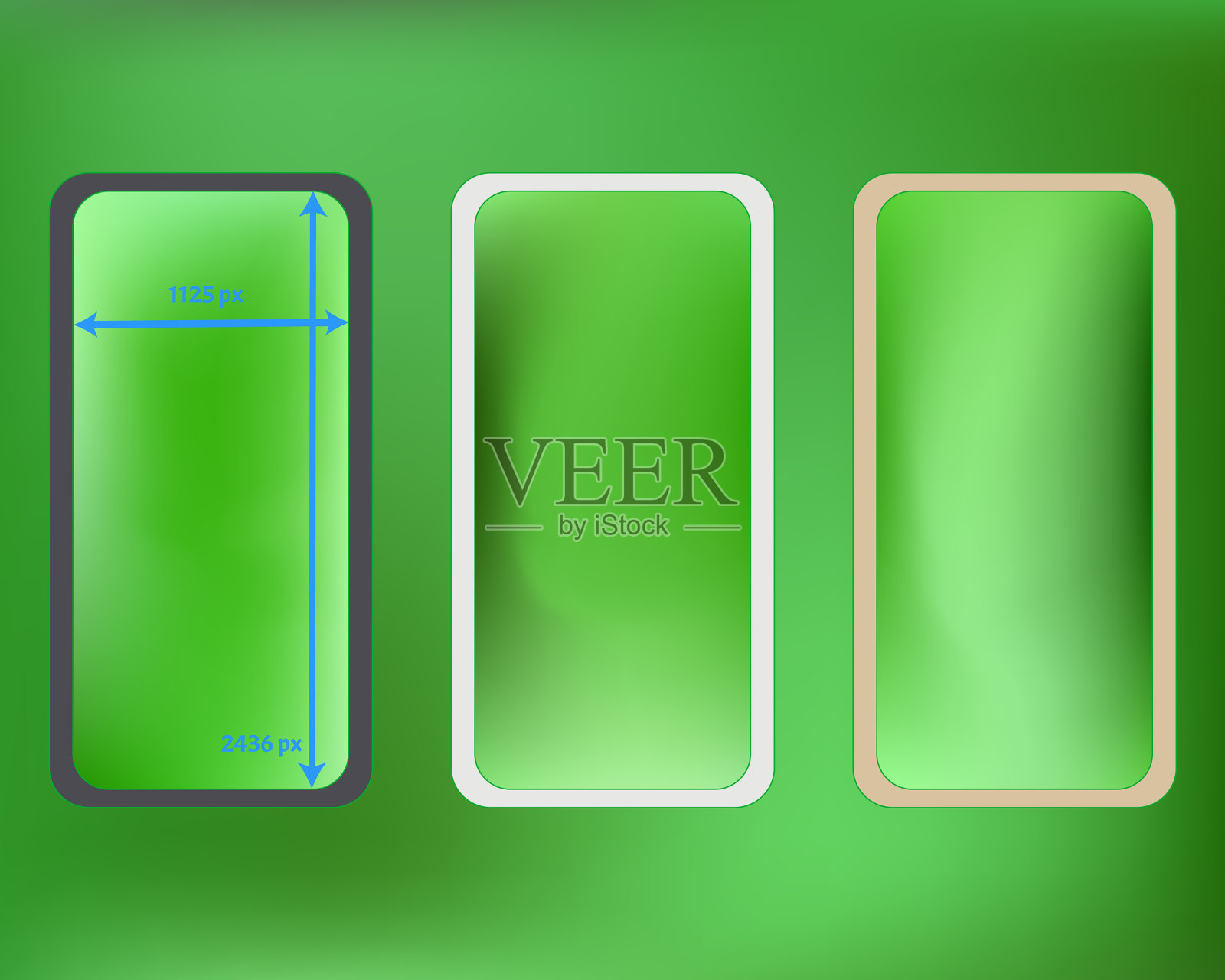 网格石灰色电话背景套件插画图片素材