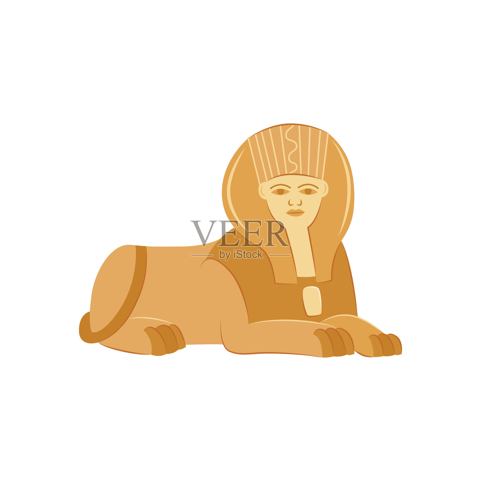 埃及狮身人面像著名的历史地标公寓设计元素图片