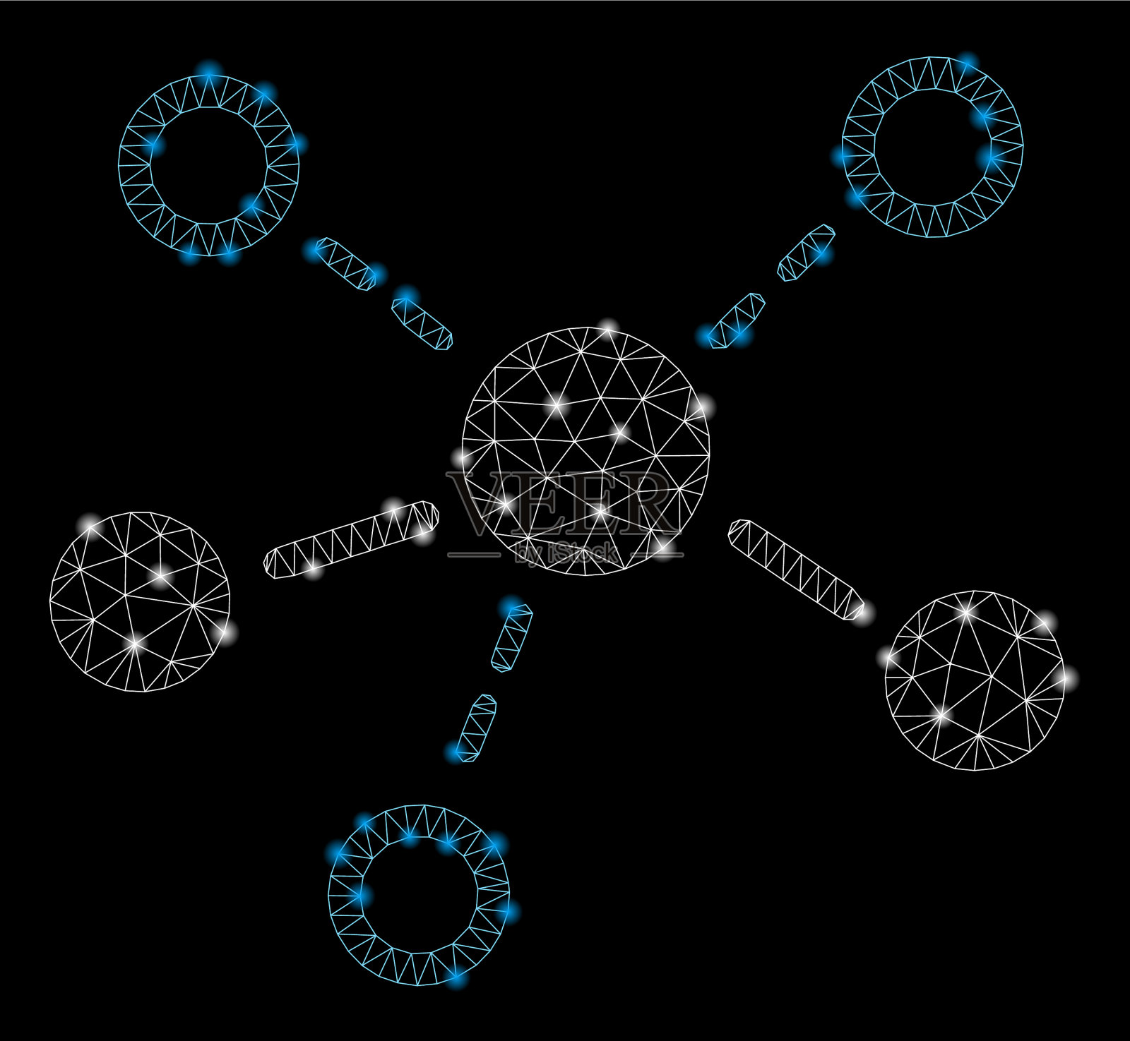 光斑网状结构具有光斑插画图片素材