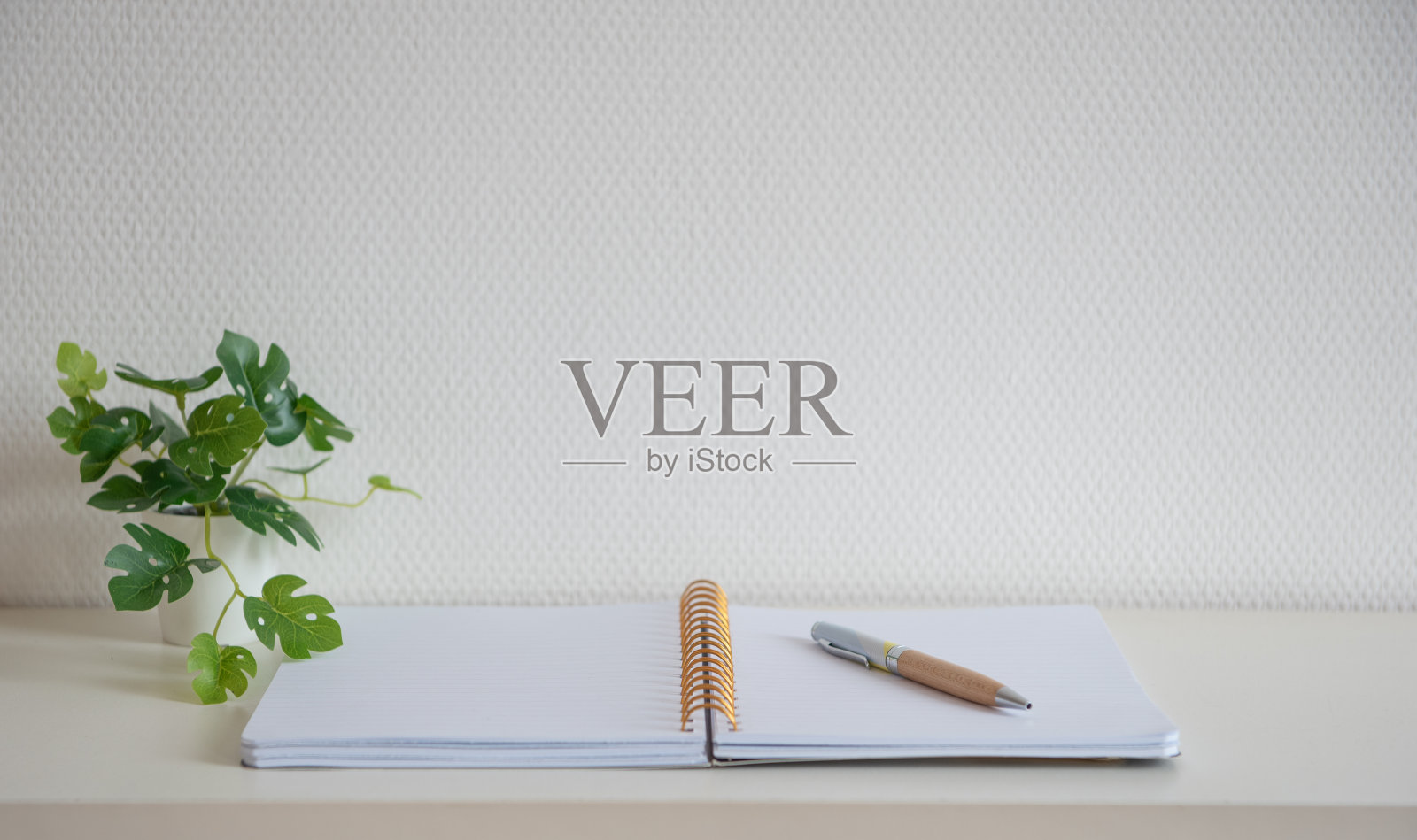 用钢笔在一张空白的纸上打开笔记本照片摄影图片